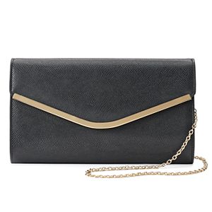 Lenore by La Regale Snakeskin Print Envelope Clutch