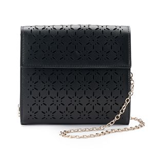 Lenore by La Regale Perforated Crossbody Bag