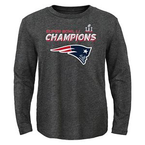 Boys 8-20 New England Patriots Super Bowl LI Champions Triumphant Long-Sleeve Tee