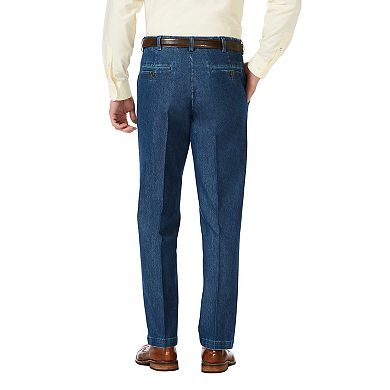 Men's Haggar Classic-Fit Stretch Expandable-Waist Flat-Front Jeans