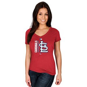 Women's Majestic St. Louis Cardinals AC Team Icon Tee
