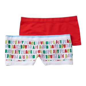 Girls 6-16 Maidenform 2-pk. Holiday Minishorts