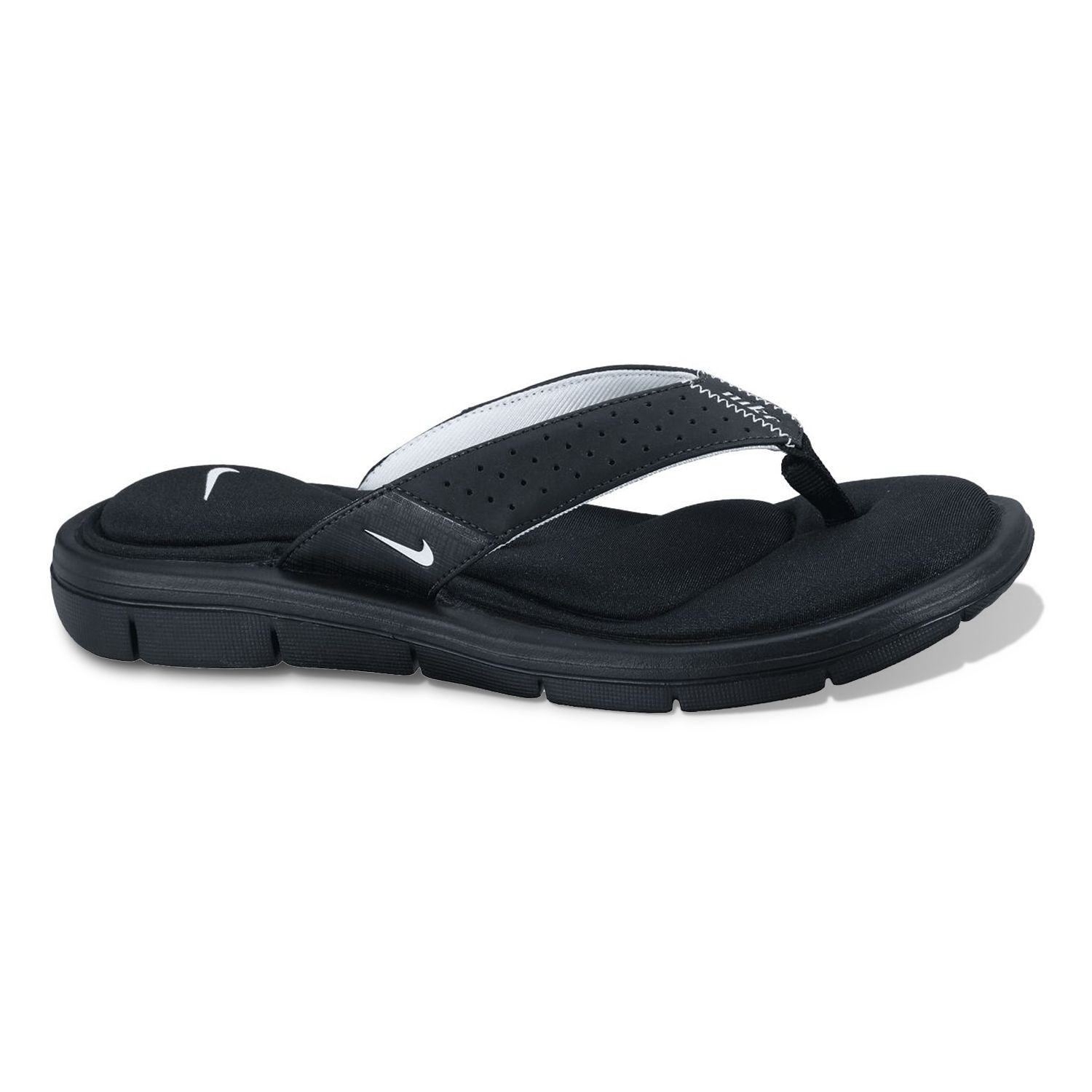 nike women's flip flops black