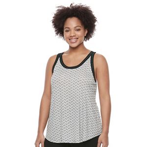 Juniors' Plus Size Candie's® Chevron Back Tank
