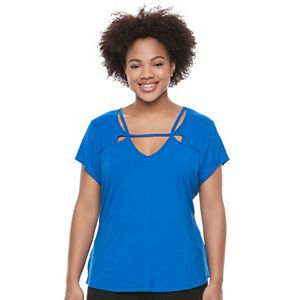Juniors' Plus Size Candie's® Strappy Cutout Top