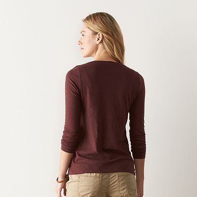 Women's Sonoma Goods For Life® Essential Slubbed V-Neck Tee