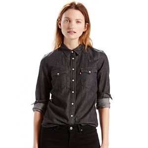 Women's Levi's Classic Tailored Western Denim Shirt