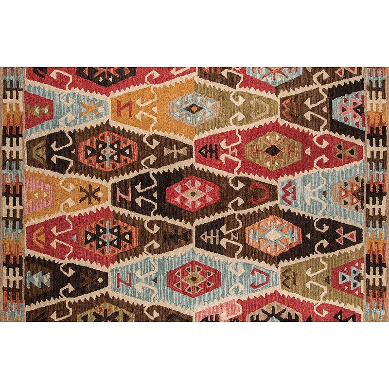 Momeni Tangier Leda Geometric Wool Rug, Multi, 3.5X5.5 Ft
