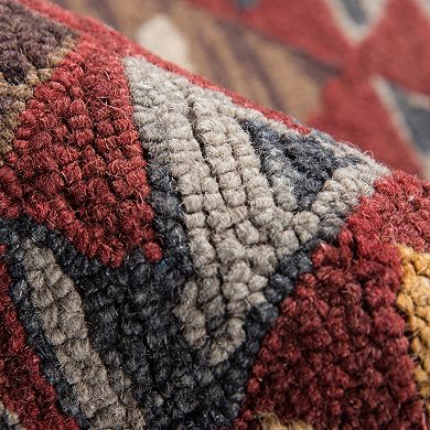 Momeni Tangier Mara Framed Geometric Wool Rug