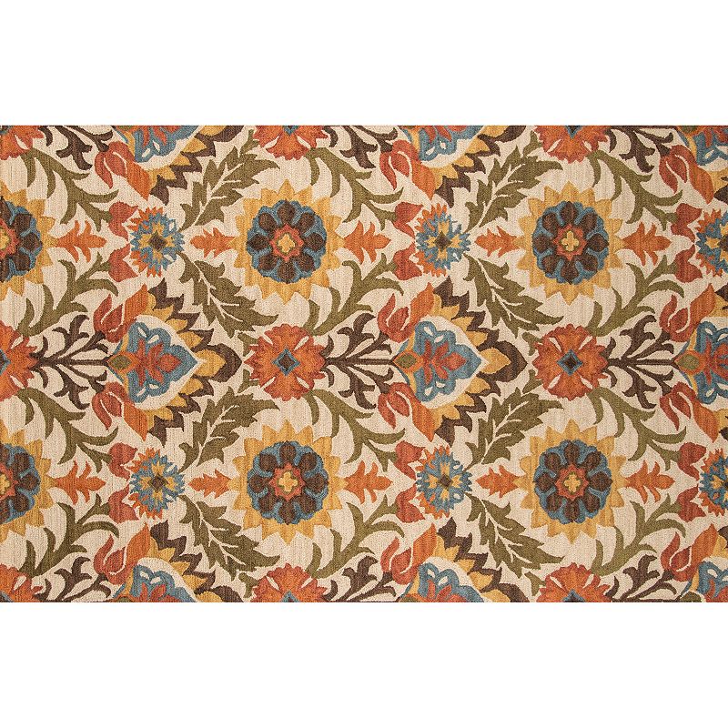 Momeni Tangier Adabella Floral Wool Rug, Gold, 7.5X9.5 Ft