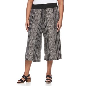 Plus Size French Laundry Crochet Wide Leg Culottes