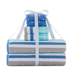 Simple By Design 6-piece Grid Bath Towel Set