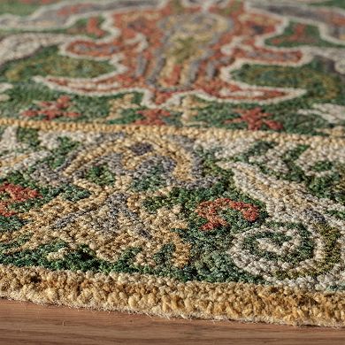 Momeni Tangier Bergin Framed Floral Wool Rug