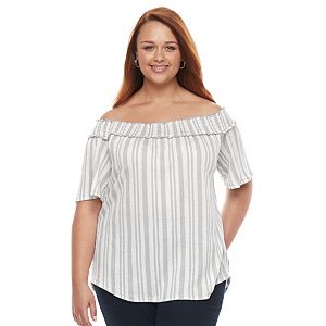 Plus Size French Laundry Off Shoulder Top