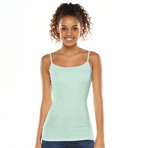 Juniors' SO® Scoopneck Satin-Trim Cami Tank Top