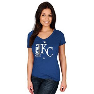 Women's Majestic Kansas City Royals AC Team Icon Tee