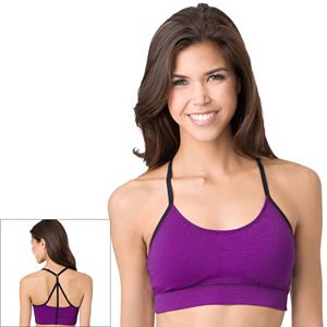 Juniors' SO® Bra: Strappy Back Seamless Low-Impact Sports Bra