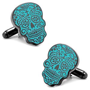 Glow-In-The-Dark Day of the Dead Cuff Links
