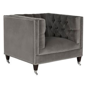 Safavieh Couture Miller Tufted Velvet Accent Chair