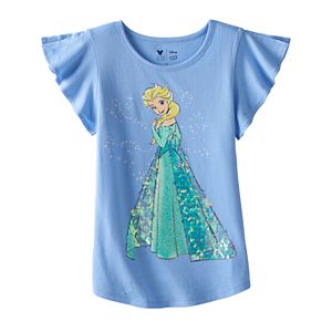 Disney's Frozen Girls 4-7 Elsa Sequin Flutter Tee by Jumping Beans®