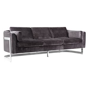Safavieh Couture Stainless Steel Velvet Sofa