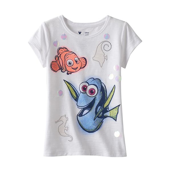 Disney's Finding Dory Girls 4-7 Nemo Glitter Sequin Tee by Jumping Beans®