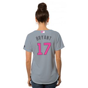 Women's Majestic Chicago Cubs Kris Bryant Mother's Day Replica Jersey