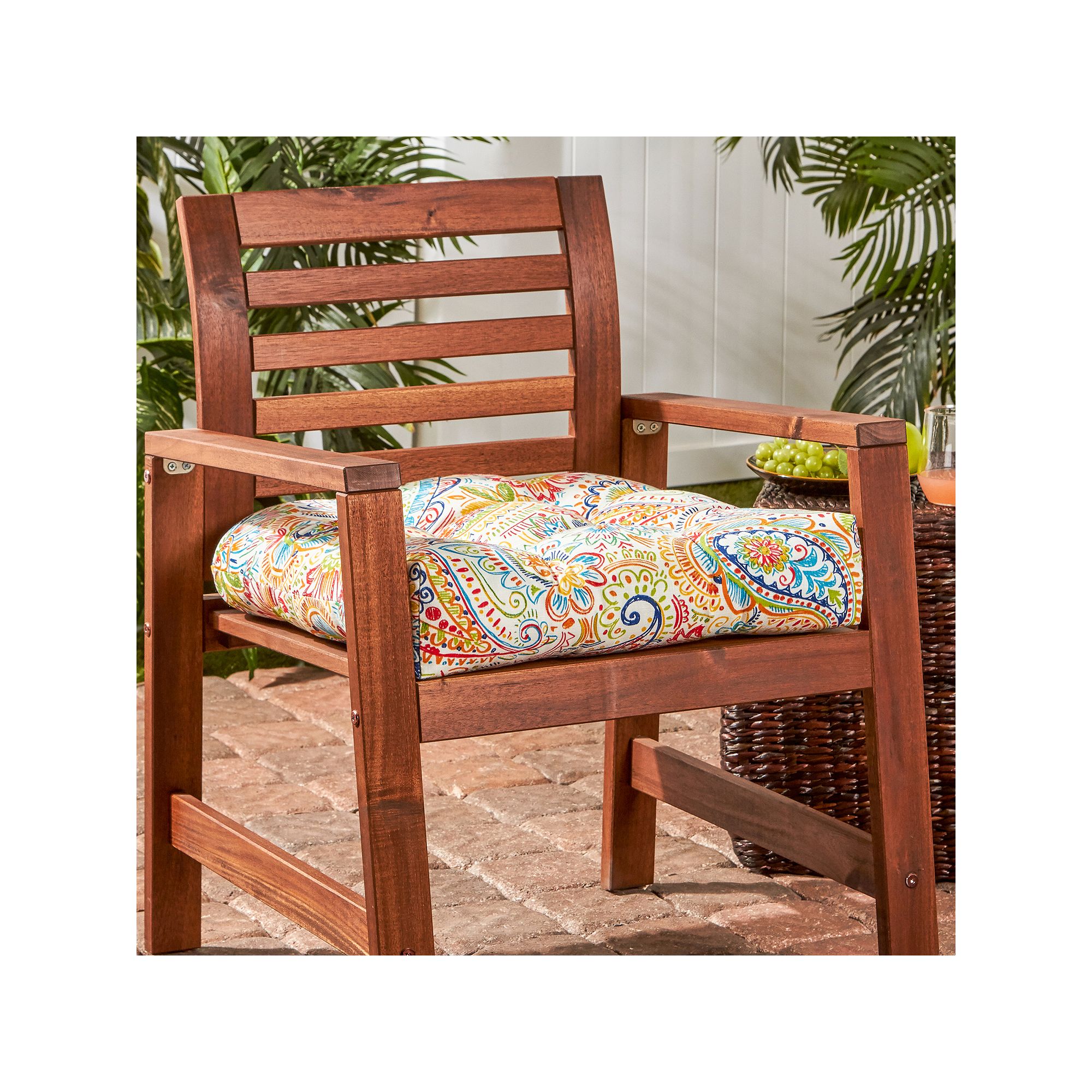 Greendale Home Fashions Polyester 20-in. Outdoor Chair Cushion, Jamboree