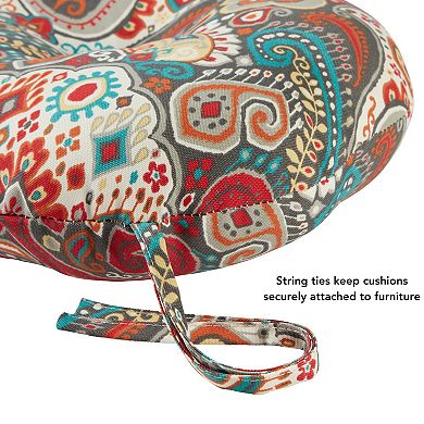 Greendale Home Fashions 2-pack 15-in. Round Outdoor Bistro Chair Cushion