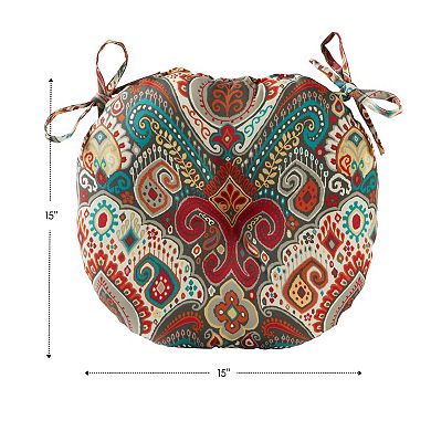 Greendale Home Fashions 2-pack 15-in. Round Outdoor Bistro Chair Cushion