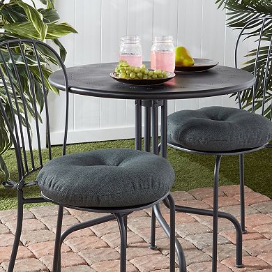 Greendale Home Fashions 2-pack 15-in. Round Outdoor Bistro Chair Cushion