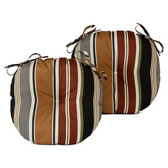 Greendale Home Fashions 2-pack 15 in Round Outdoor Bistro Chair Cushion