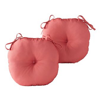 Greendale Home Fashions 2-pack 15 in Round Outdoor Bistro Chair Cushion