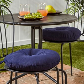 Greendale Home Fashions 2-pack 15 in Round Outdoor Bistro Chair Cushion