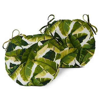 Greendale Home Fashions 2-pack 15 in Round Outdoor Bistro Chair Cushion