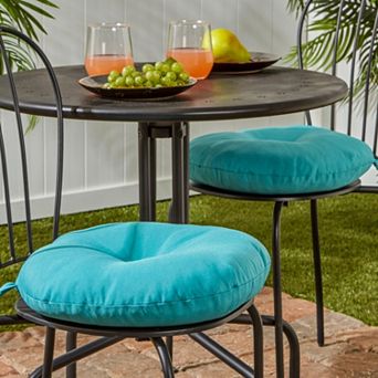 Greendale Home Fashions 2-pack 15 in Round Outdoor Bistro Chair Cushion