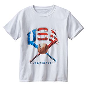 Boys 8-20 USA Baseball Bats Tee