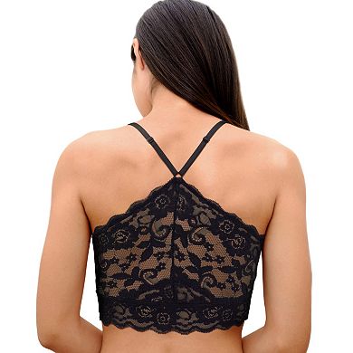 Juniors' SO® High Neck Lace Bralette