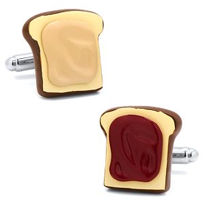 3D Peanut Butter and Jelly Cuff Links
