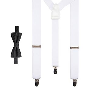 Men's Apt. 9® Tonal-Striped Pre-Tied Bow Tie & Suspenders Set