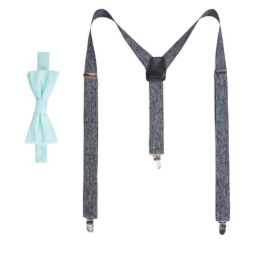 Men's Apt. 9® PreTied Bow Tie & Suspenders Set