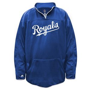 Big & Tall Majestic Kansas City Royals Birdseye Pullover