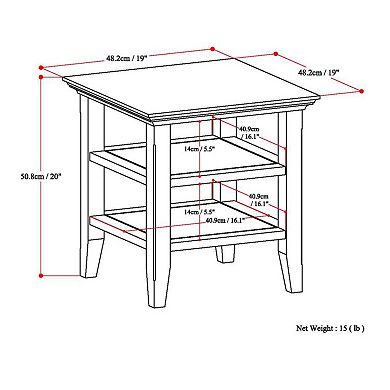 Simpli Home Acadian End Table