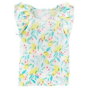 Toddler Girl OshKosh B'gosh® Slubbed Pattern Flutter Short Sleeve Tee