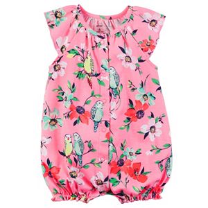 Baby Girl Carter's Print Raglan Romper