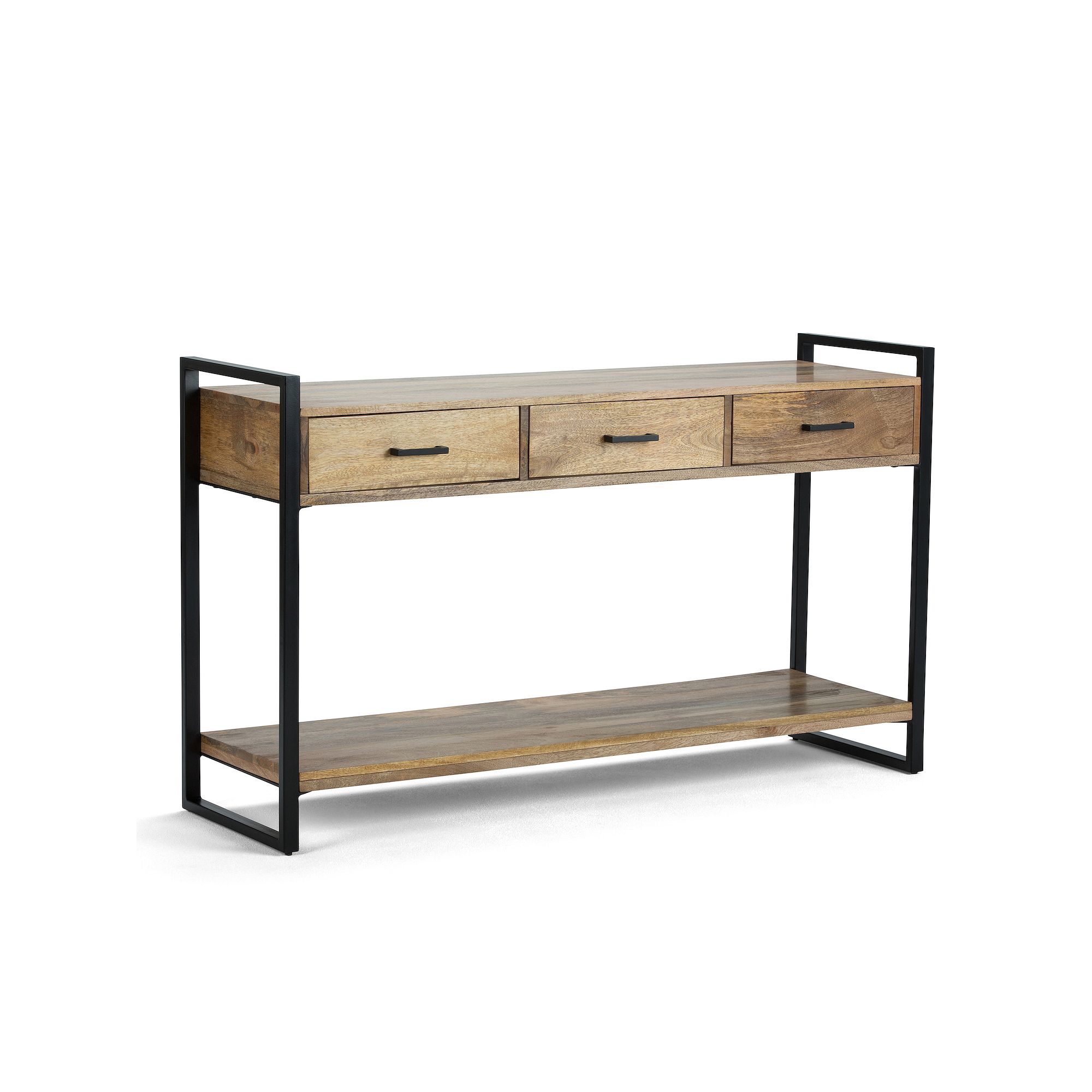 Simpli Home Riverside Rustic Console Table, Natural
