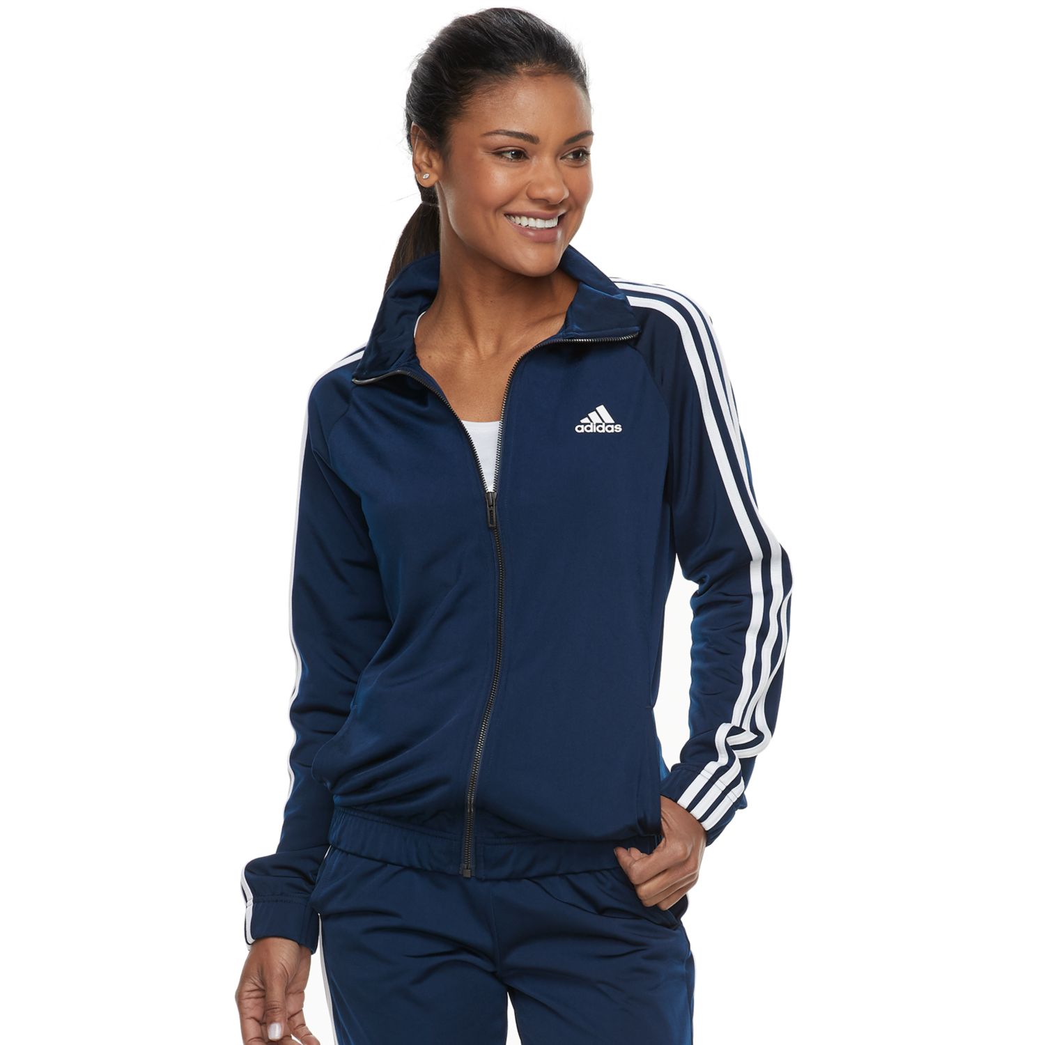 adidas striped jacket women's