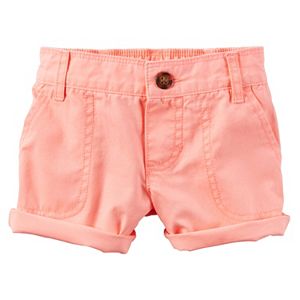 Girls 4-8 Carter's Cuffed Twill Shorts