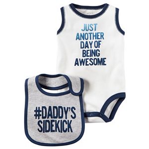 Baby Boy Carter's Graphic Bodysuit & Graphic Bib Set