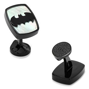 DC Comics Mother-of-Pearl Stainless Steel Batman Cuff Links